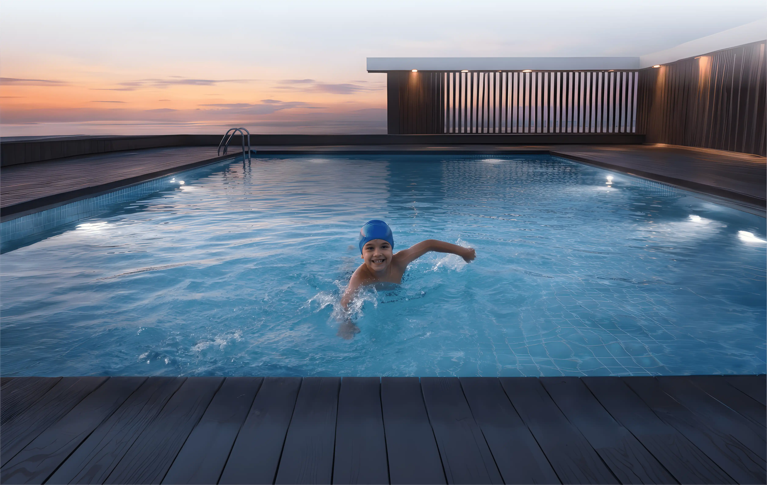 Ziele vom Unterricht: Freude an der Bewegung im Wasser, Erlernen grundlegender Schwimmtechniken und Sprünge, Abnahme von Schwimmabzeichen, Stärkung des Selbstvertrauens und der Ausdauer